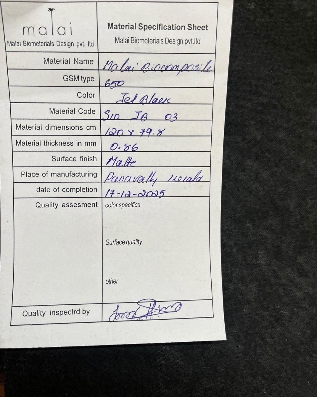 Studio batch Jet Black