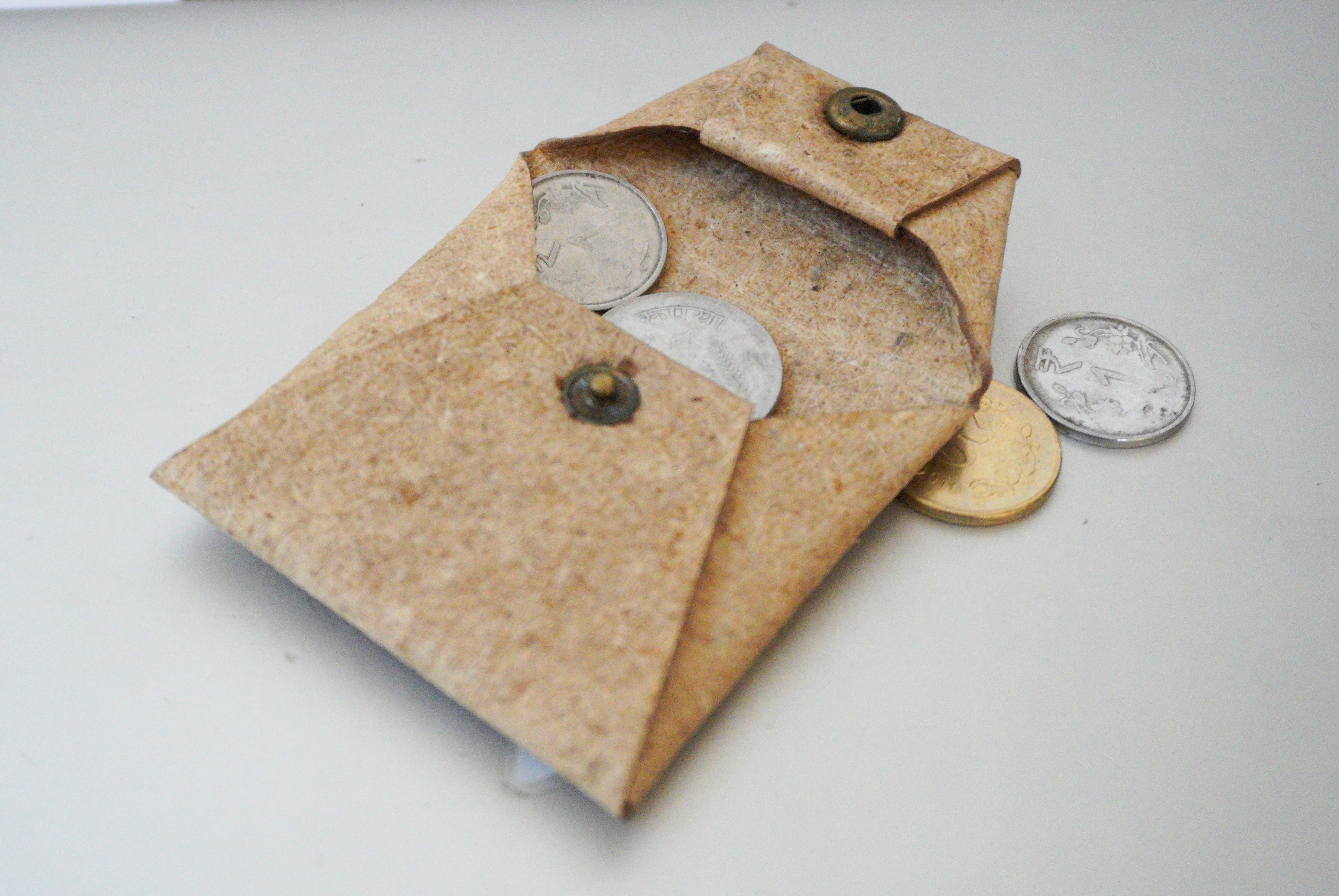 Folded coin pouch